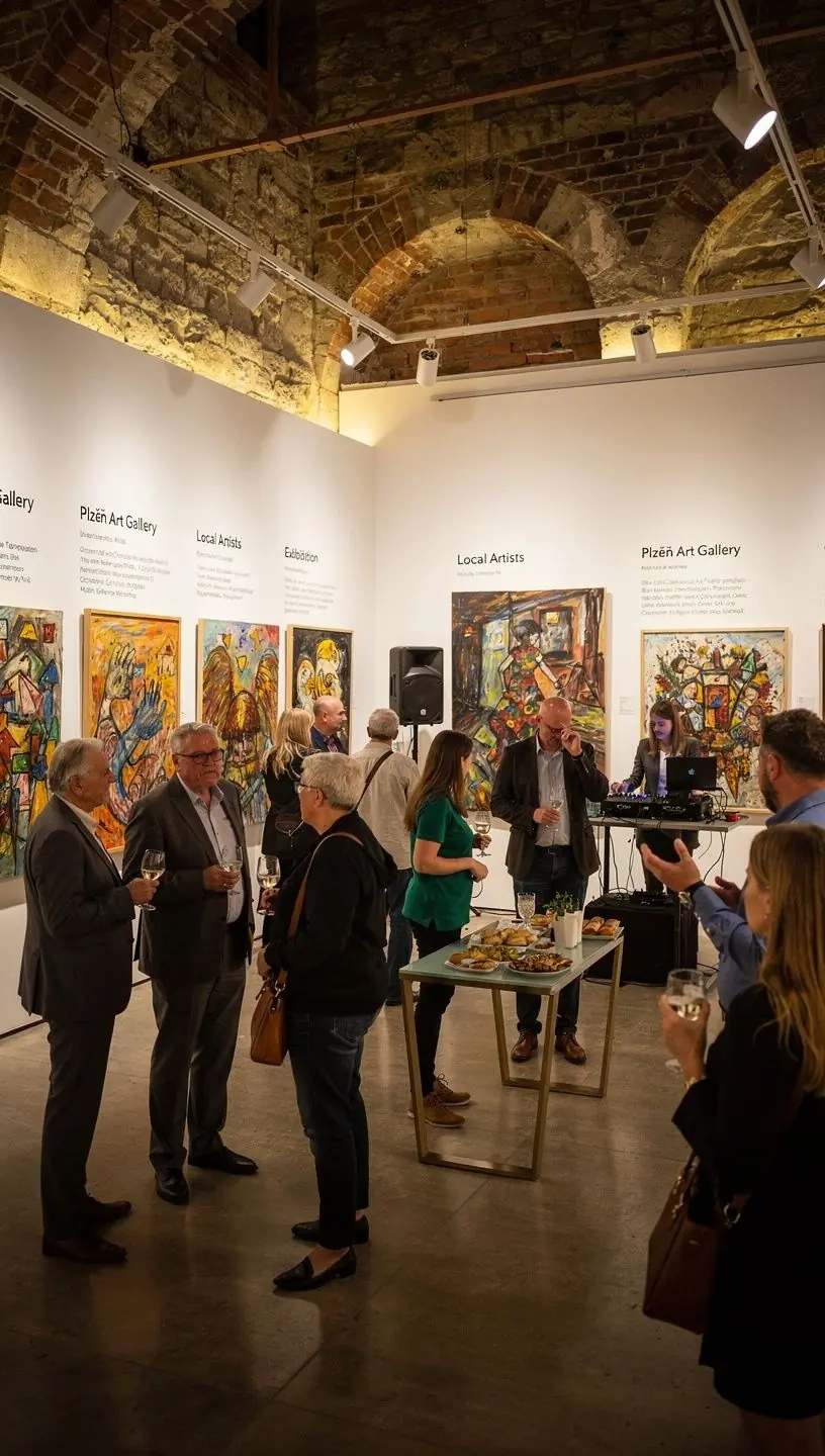 Skupina turistů odpočívající u sochy v historickém parku v Brně